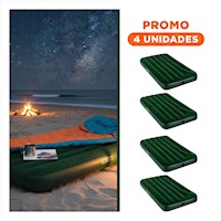 Pack4 Colchoneta para Dormir Twin 1 1/2 Plaza COD 64761 Inflable y Portatil Y+Regalo Sticker