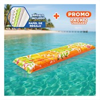 Pack2 Colchon Inflable 59720NP Comodo y Portatil para Uso en Casa o Viajes Y+Papel Regalo