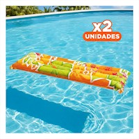 Pack2 Cama Inflable 59720NP Comoda y Resistente para Niños y Adultos Y+Regalo Sticker