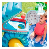 Zona Infantil Intex 57444NP 249x191x109 CM Dinosaurio para Juegos Recreativos Y+Regalo Sticker