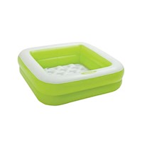 Piscina de Agua Acolchada 85x85x23cm Verde para Juegos Infantiles Y+Papel Regalo