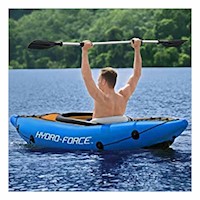 Bote Inflable para Aventura con Remo y Asiento Color Azul