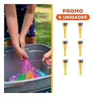 Pack6 Esferas de Agua Multicolor con Llenado Rapido para Actividades Infantiles