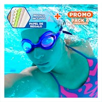 Pack6 Protector para Natacion Azul con Lente Amplio y Marco Comodo Y+Papel Regalo
