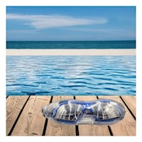 Antifaz para Natacion Azul con Estuche 23,7 x 3,8 x 14,4 cm y Vision Amplia