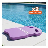 Pack2 Flotador de Natacion con Cintura para Ejercicios Acuaticos Color Lila Y+Regalo Sticker