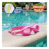 Pack12 Complemento Visual Acuatico para Uso Deportivo en Agua Rosado Y+Papel Regalo