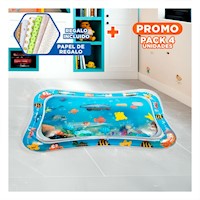 Pack4 Piscina Inflable Azul para Niños y Juegos en Agua con Seguridad Y+Papel Regalo
