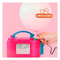 Pack2 Bomba Portatil Fucsia y Facil de Usar con Niños y Fiesta Y+Regalo Sticker