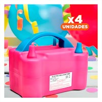 Pack4 Bomba Portatil Fucsia y Compacta para Fiesta y Diversion