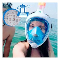 Careta de Buceo Azul para Natacion en Mar con Ajuste Suave Y+Regalo Sticker