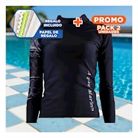 Pack2 Estilo Elastico Nailon Mujer Negro para Actividades Cotidianas Y+Papel Regalo