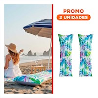 Pack2 Accesorio Inflable Celeste para Hogar y Relax Acuatico con Estilo Moderno