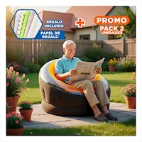 Pack2 Sillon Inflable para Sala y Reuniones en Casa Y+Papel Regalo