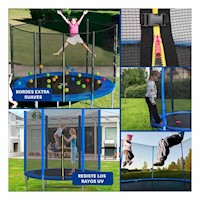 Trampolin Infantil 182x223CM con Resortes Protegidos para su Seguridad Y+Post It