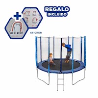 Trampolin Infantil 244X220CM para Fomentar el Deporte en los Hijos Y+Regalo Sticker