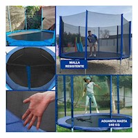 Trampolin Infantil 305X253CM con Resortes Protegidos para su Seguridad Y+Post It