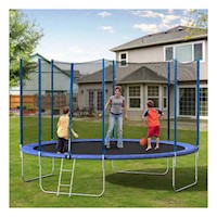 Trampolin Infantil 366X265CM con Malla para Juegos en Casa de Alta Resistencia