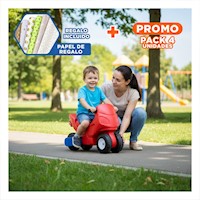 Pack4 Accesorio de Juego 42cmx26cmx40cm con Moto para Niños con Mucha Energia Y+Papel Regalo