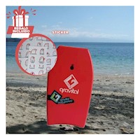 TablaSurf para Olas de Playa con Acabado Rojo y Diseno Deportivo Moderno Y+Regalo Sticker