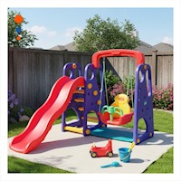 Centro de Juegos 170cmx173cmx138cm con Deslizador para Pequeños Exploradores Real