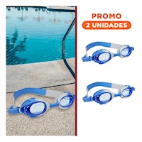 Pack2 Equipo para Natacion Marmoleado FEELDOO Azul y Blanco Comodo