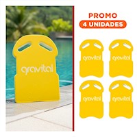 Pack4 Soporte de Natacion Gravital ST 23 con Cintura Ajustable Amarillo Y+Regalo Sticker