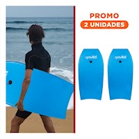 Pack2 Bodyboard Gravital Turquesa para Surf y Playa con Estilo Deportivo