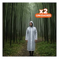 Pack2 Capa Unisex para Lluvia con Ajuste Comodo y Diseno Funcional Y+Regalo Sticker