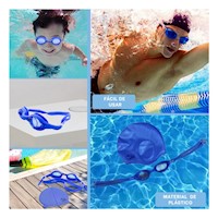 Pack Azul de Lentes y Gorro para Uso Prolongado en Natacion Y+Post It