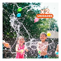 Pack2 Balones de Agua con Llenado Rapido para Juegos de Agua en Casa Y+Regalo Sticker