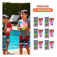 Pack6 Burbujas de Agua con Llenado Rapido para Juegos de Agua en Casa