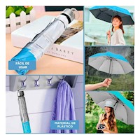 Sombrilla Plegable Portatil para Uso Diario Personal en Color Celeste Y+Post It