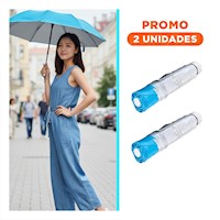 Pack2 Parasol Plegable Portatil en Cartera o Bolsillo para Uso Diario Color Celeste