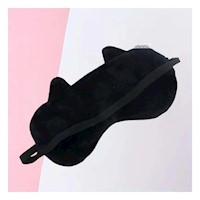 Antifaz Con Gel Negro Termico Ajustable para Descanso Diario