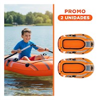 Pack2 Bote Inflable Kondor 1000 para Actividades Acuaticas Recreativas