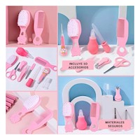 Set Esencial de Aseo para Bebe 10 Piezas Rosado para Uso Diario Y+Post It