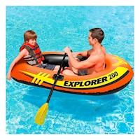Bote Recreativo Inflable Explorer 200 con Remos e Inflador para Momentos de Relax