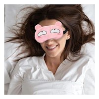Antifaz Ajustable con Gel para Descanso Diario en Casa Rosado Y+Ligas Regalo