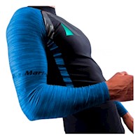 Polo Elastico de Nailon para Hombre Negro Azul Talla L Uso Playa Diario Y+Papel Regalo