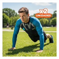 Pack2 Camiseta Elastico de Nailon para Hombre Negro Azul Talla L para Mar Y+Regalo Sticker