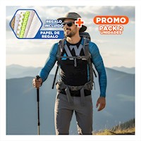 Pack2 Camiseta Elastico de Nailon para Hombre Negro Azul Talla L Uso en Playa Y+Papel Regalo