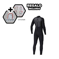 Traje de Neopreno Hombre para Surf con Pecho y Brazo 3,3mm Negro Talla M Y+Regalo Sticker