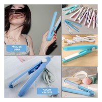 Alisadora Electrica de Cabello Mini Celeste Portatil Y+Post It