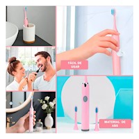 Dispositivo Portatil Electrico Rosado con 2 Cabezales