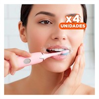 Pack4 Limpiador Potente Electrico Rosado con 2 Cabezales Y+Papel Regalo