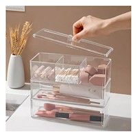 Coleccion de Acrilico 3 Pisos con 3 Divisiones Transparente