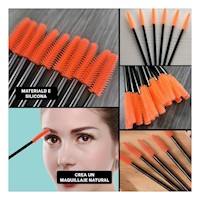Peine Flexible de Silicona para Pestaña y Ceja 12 pzs Naranja Y+Post It
