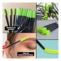 Peine Flexible de Silicona para Pestaña y Ceja 12 pzs Verde Limon Y+Post It