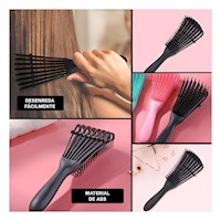 Cepillo Ergonomico Desenredante Negro para Cabello Y+Post It